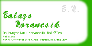 balazs morancsik business card